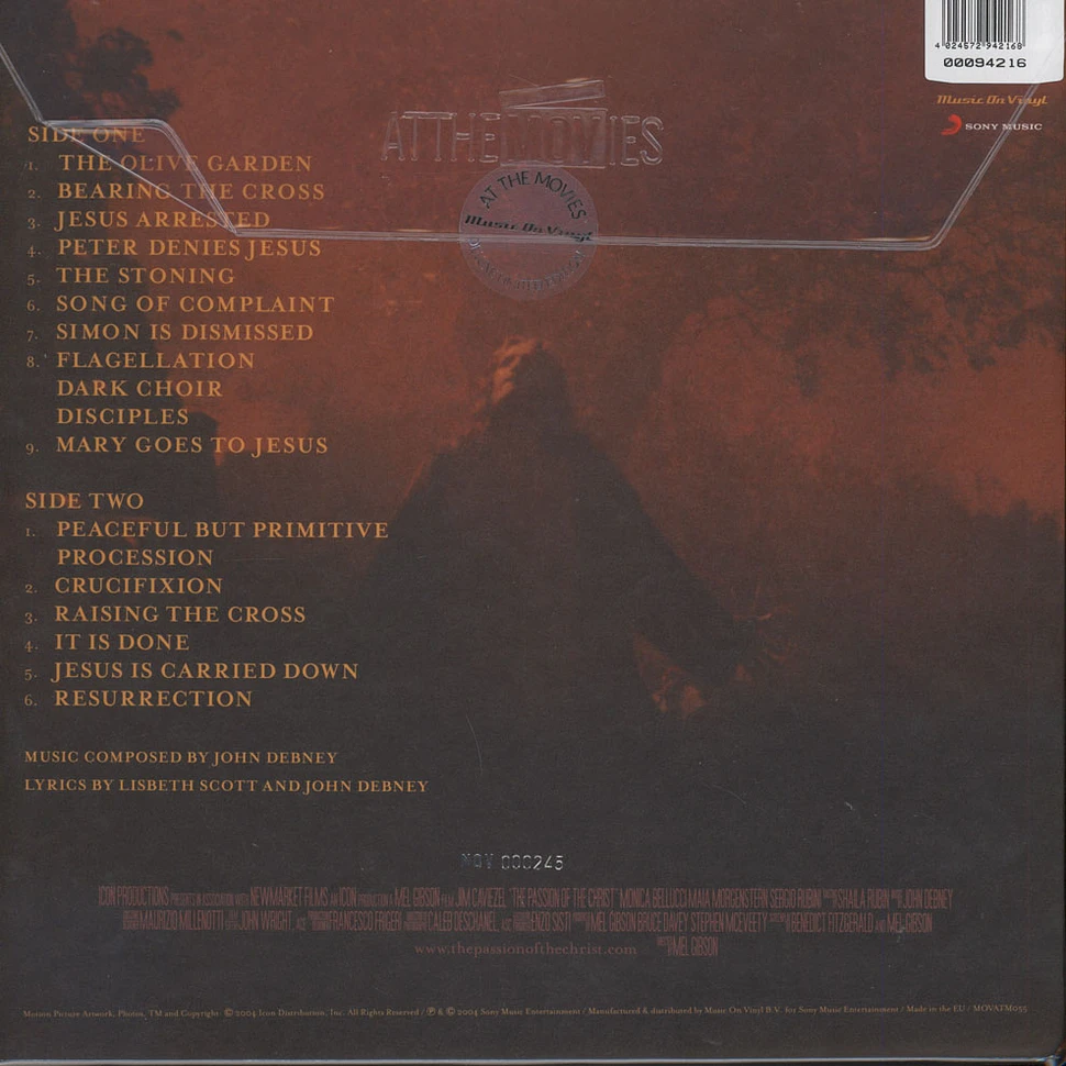 John Debney - Passion Of The Christ Orange Flamed Vinyl Edition