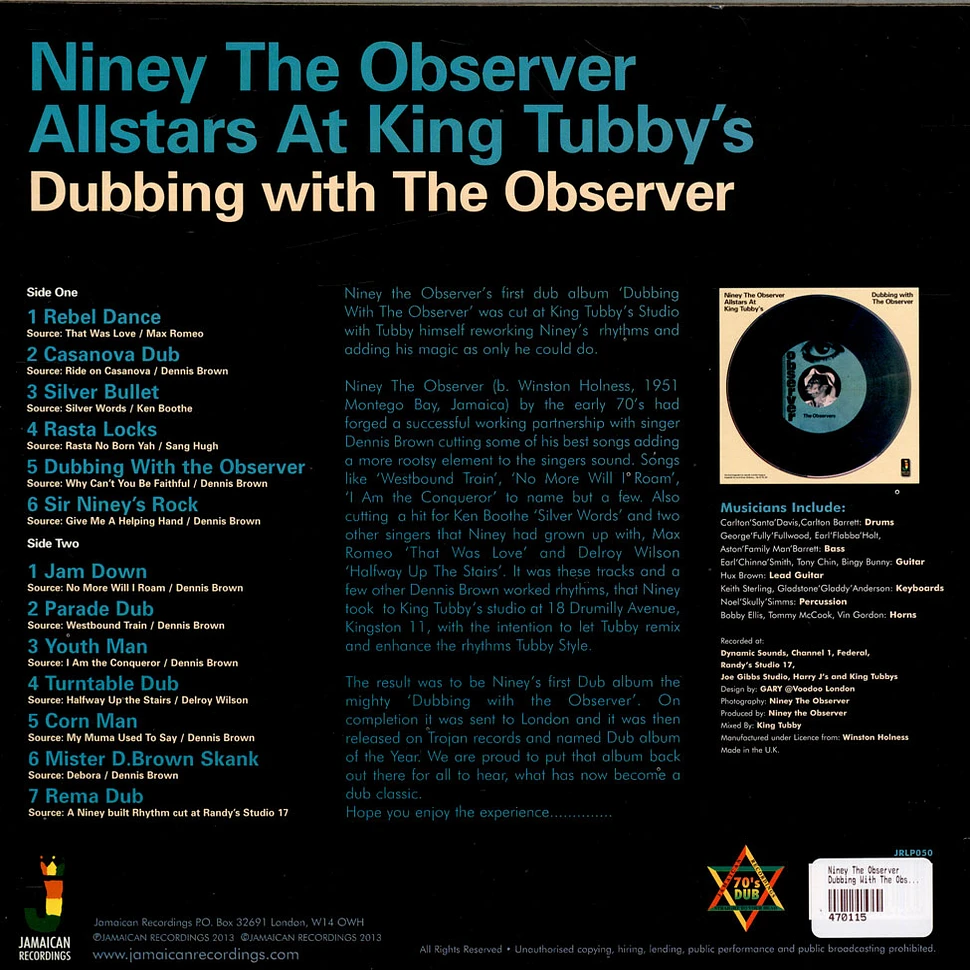 Observer Allstars At King Tubby - Dubbing With The Observer