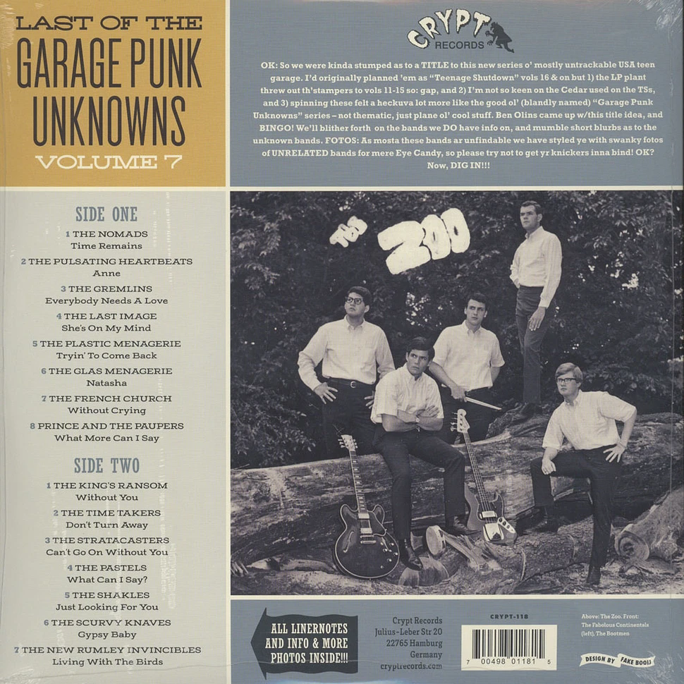 V.A. - Last Of The Garage Punk Unknowns Volume 7