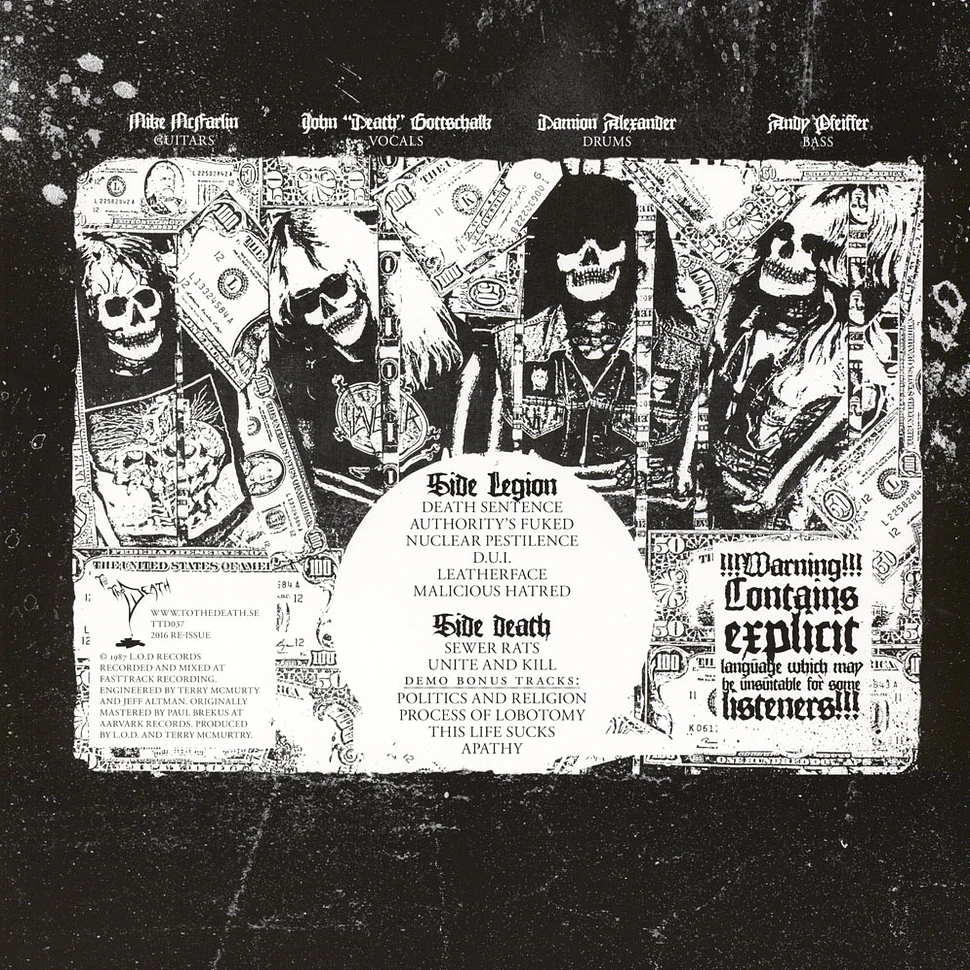 Legion Of Death - Legion Of Death Black Vinyl Edition