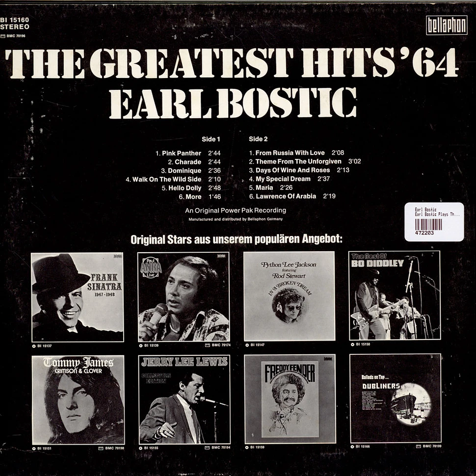 Earl Bostic - Earl Bostic Plays The Great Hits Of 1964