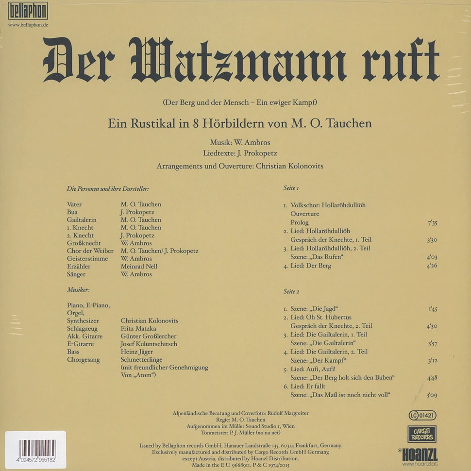 Ambros - Tauchen - Prokopetz - Der Watzmann Ruft Remastered Black Vinyl Edition