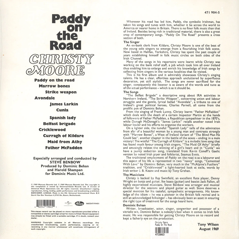 Christy Moore - Paddy On The Road