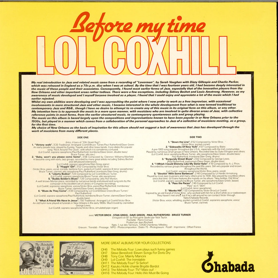 Lol Coxhill - Before My Time