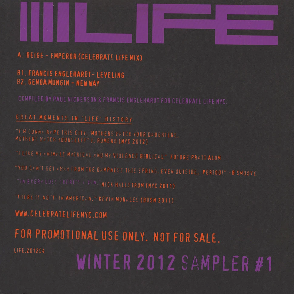 Life - Winter Sampler #1