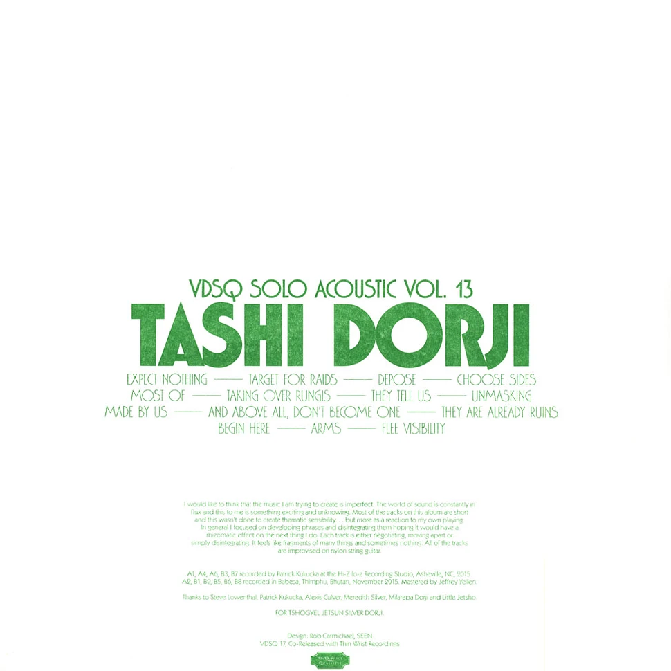 Tashi Dorji - Solo Acoustic Volume 13