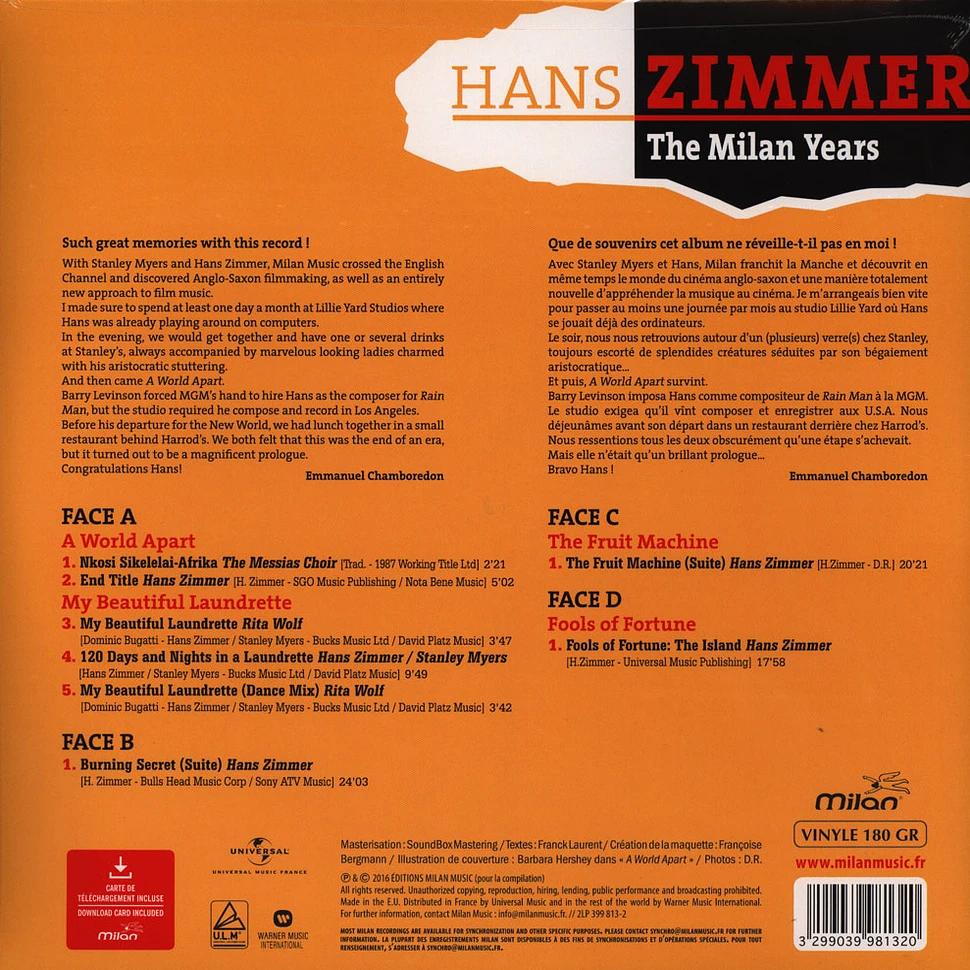 Hans Zimmer - The Milan Years