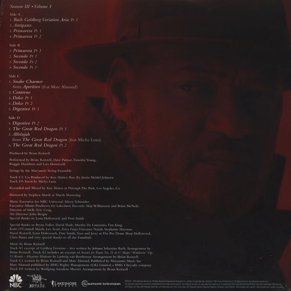 Brian Reitzell - OST Hannibal Season 3 Volume 1 Limited Edition