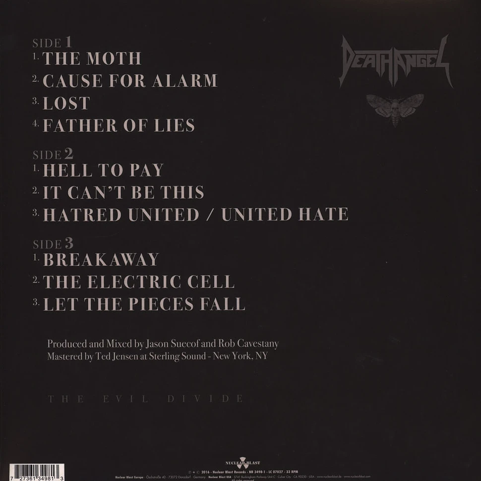Death Angel - The Evil Divide Black Vinyl Edition
