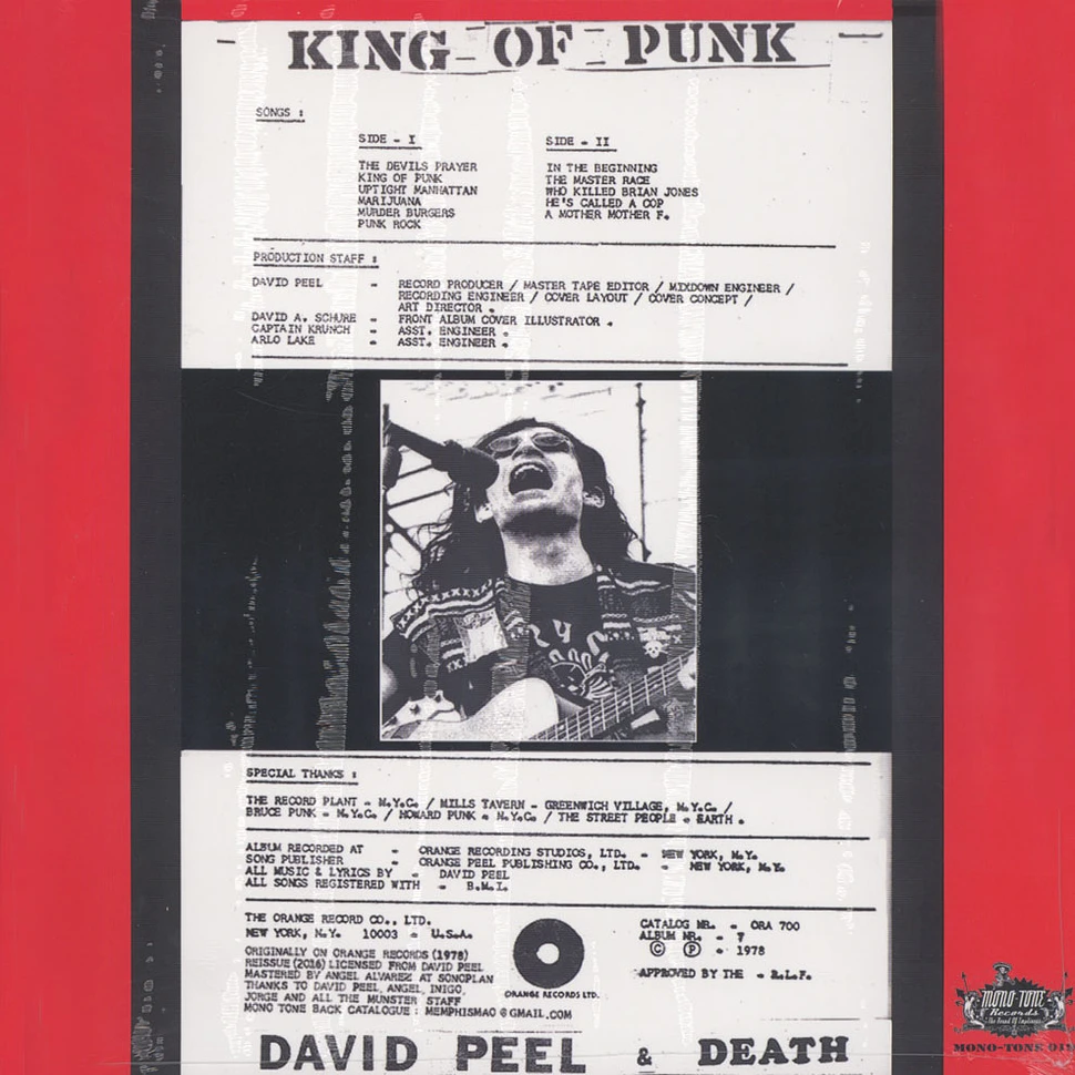 David Peel & Death - King Of Punk