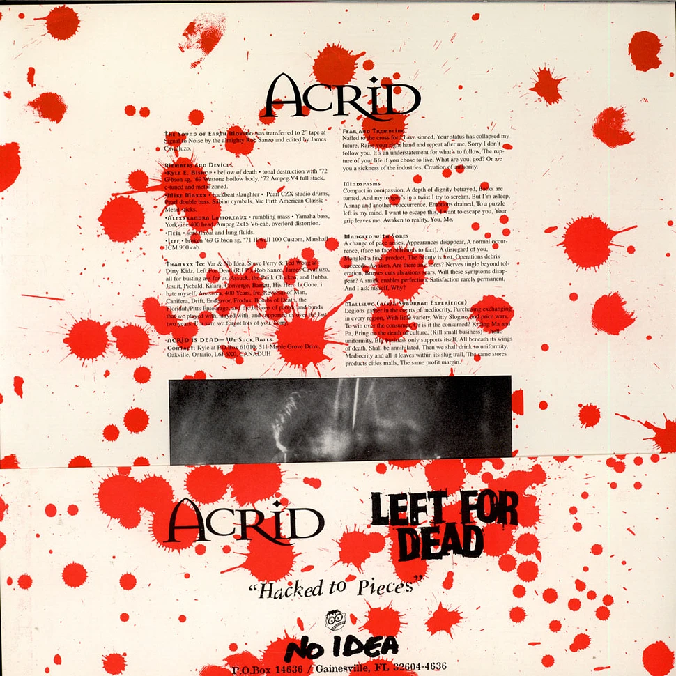 Left For Dead / Acrid - Hacked To Pieces