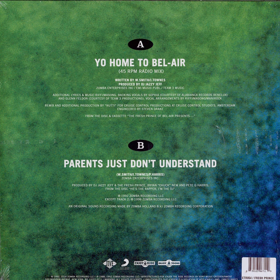 DJ Jazzy Jeff & The Fresh Prince - Yo Home To Bel Air / Parents Just Don’t Understand