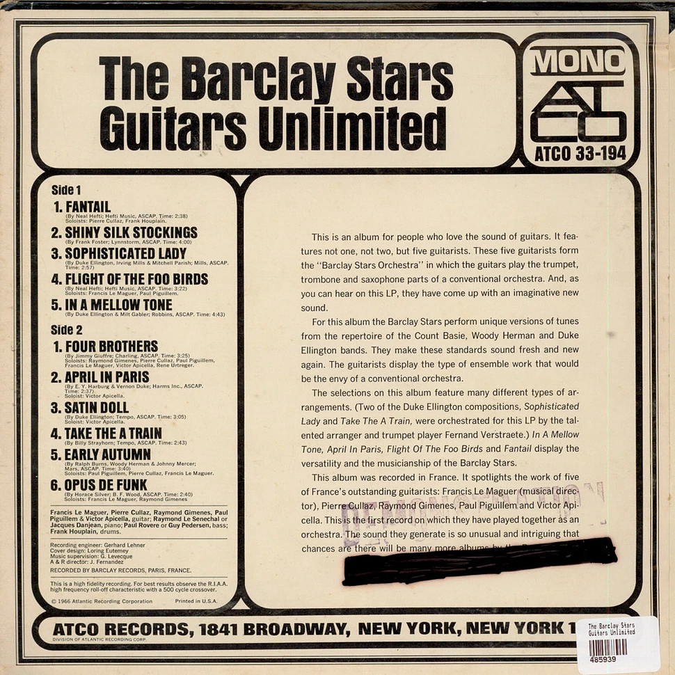 The Barclay Stars - Guitars Unlimited