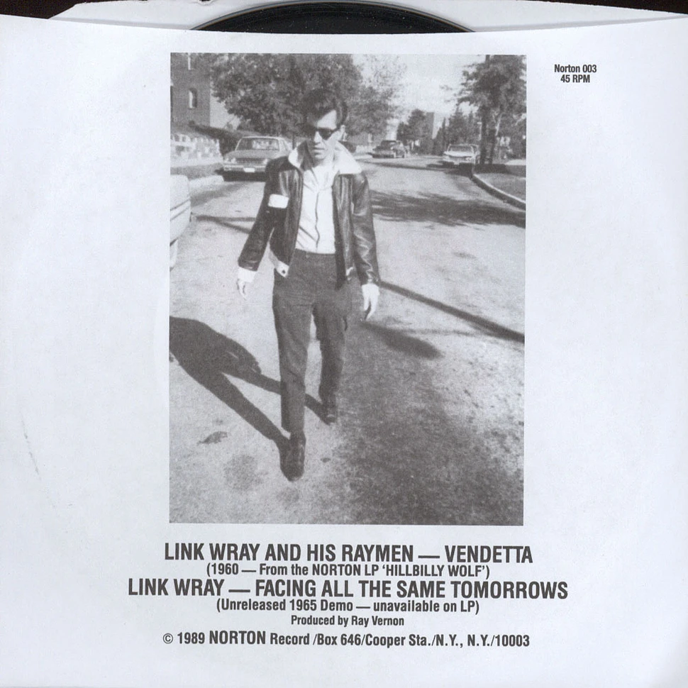 Link Wray & The Wraymen - Vendetta / Facin' All The Same Tomorrows