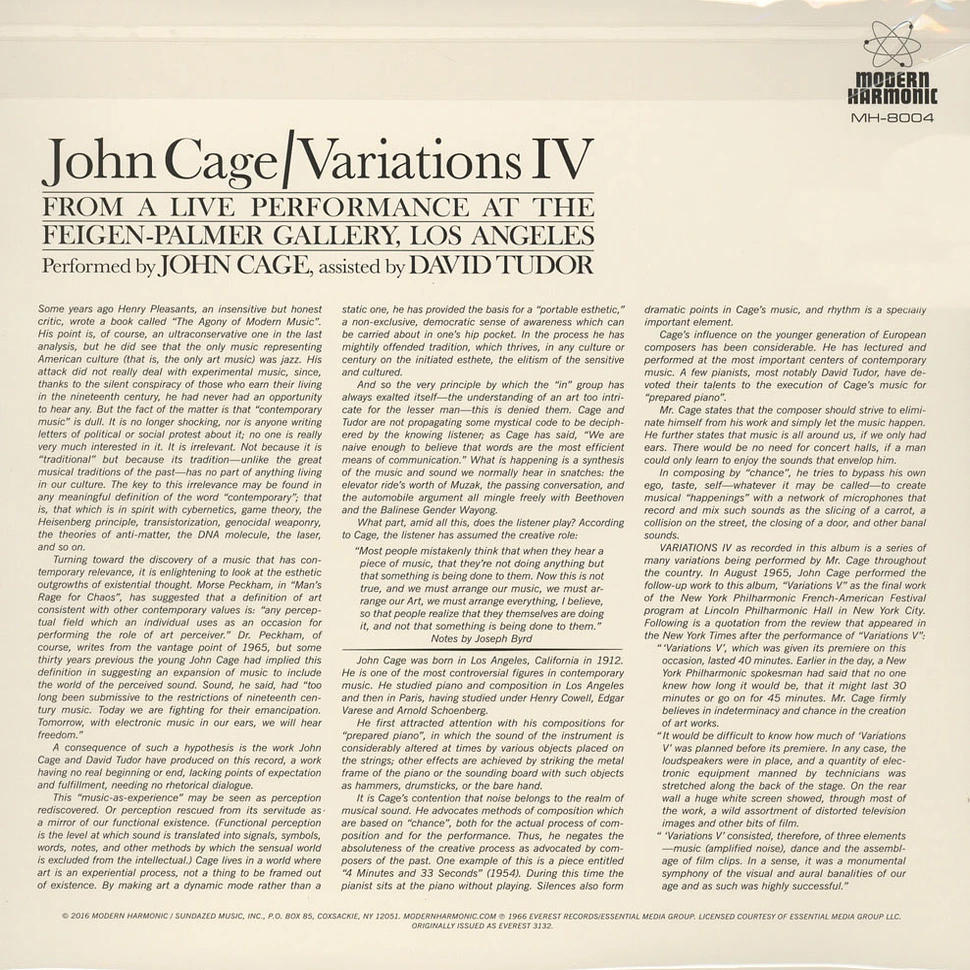 John Cage & David Tudor - Variations IV