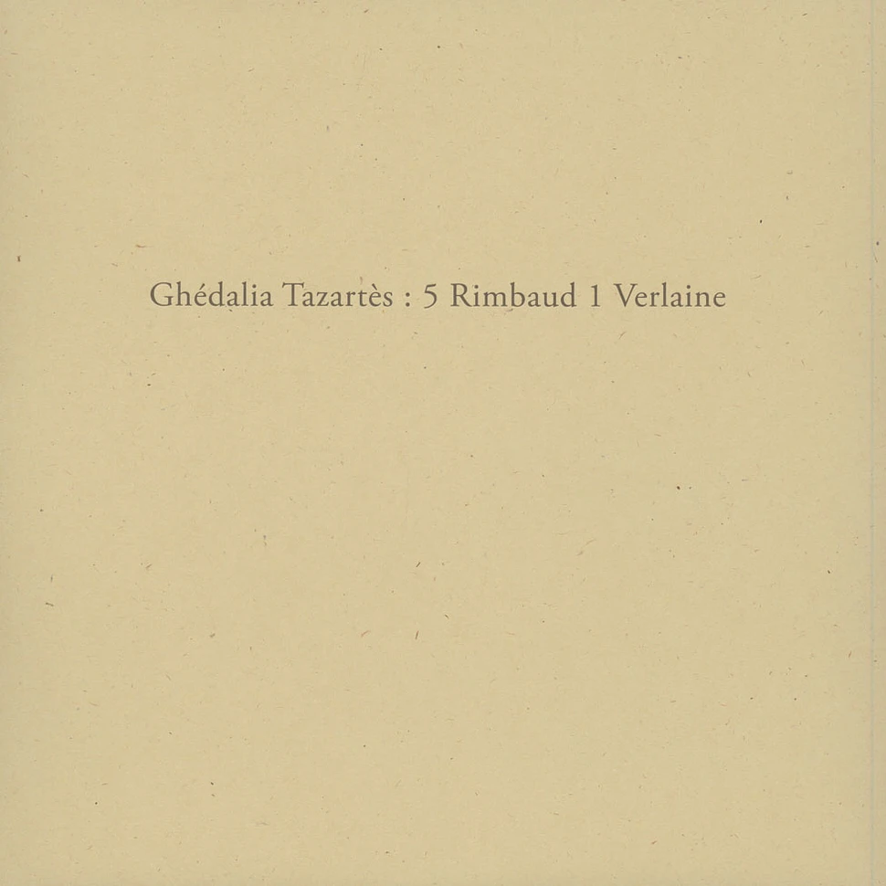 Ghédalia Tazartès - 5 Rimbaud 1 Verlaine