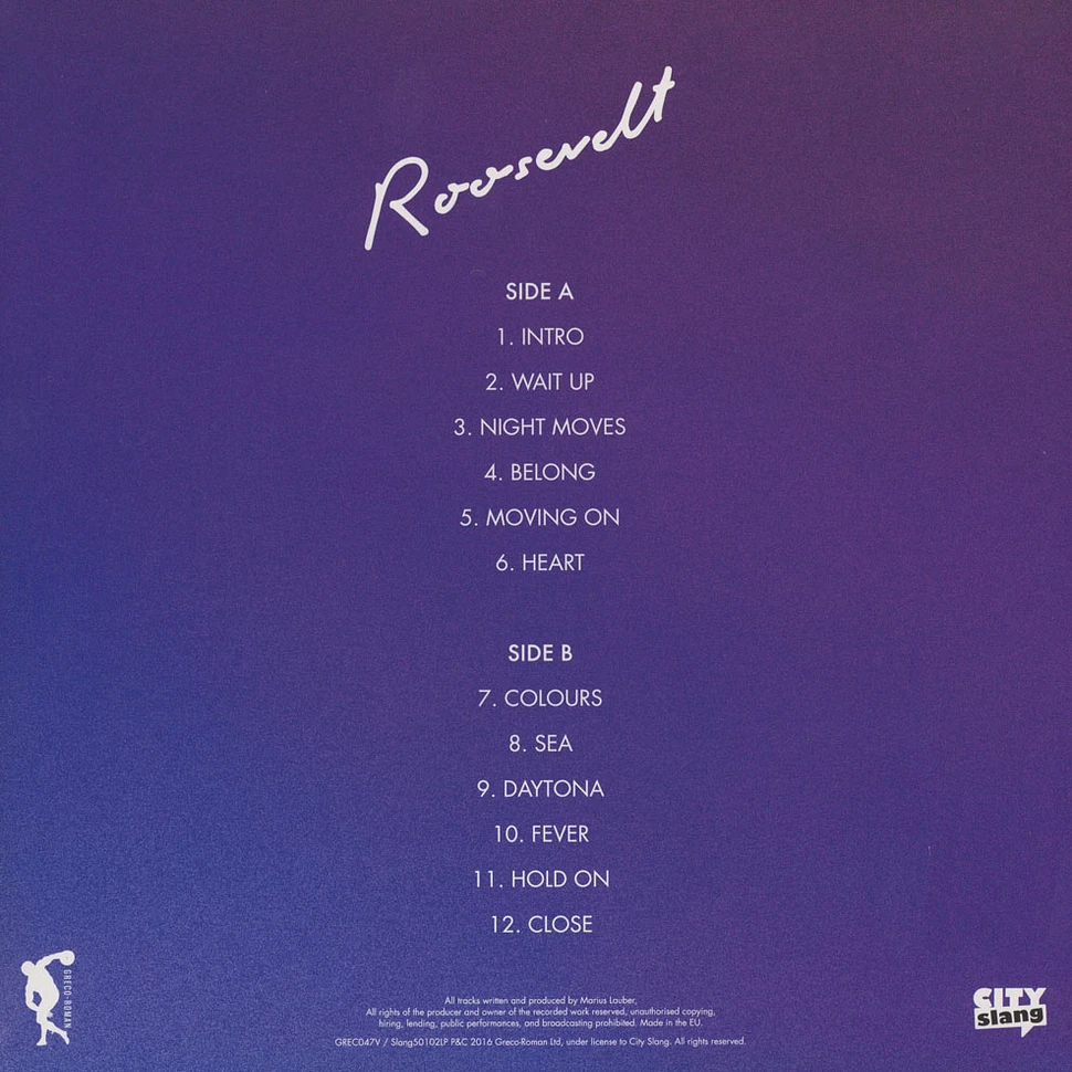 Roosevelt - Roosevelt Black Vinyl Edition