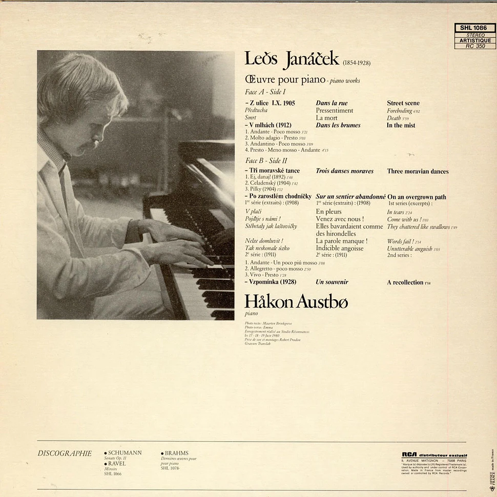 Hakon Austbo - Janacek Oeuvre Pur Piano