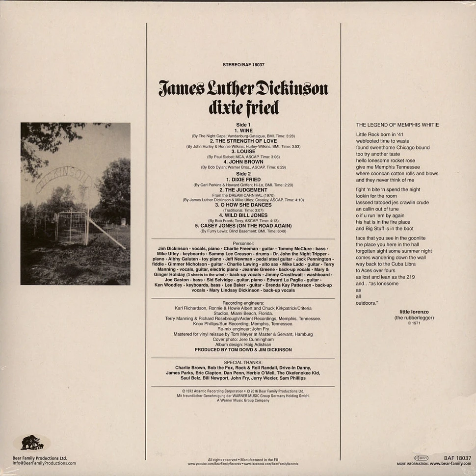 James Luther Dickinson - Dixie Fried