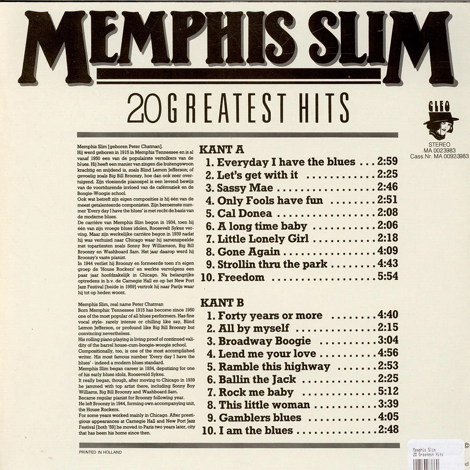 Memphis Slim - 20 Greatest Hits