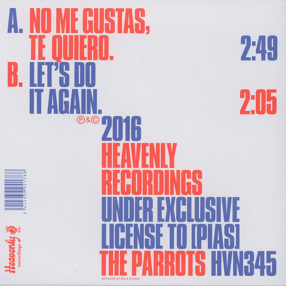 The Parrots - No Me Gustas, Te Quiero