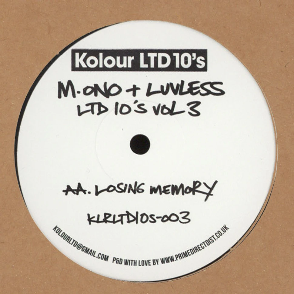 M.ono & Luvless - LTD 10’s Volume 3