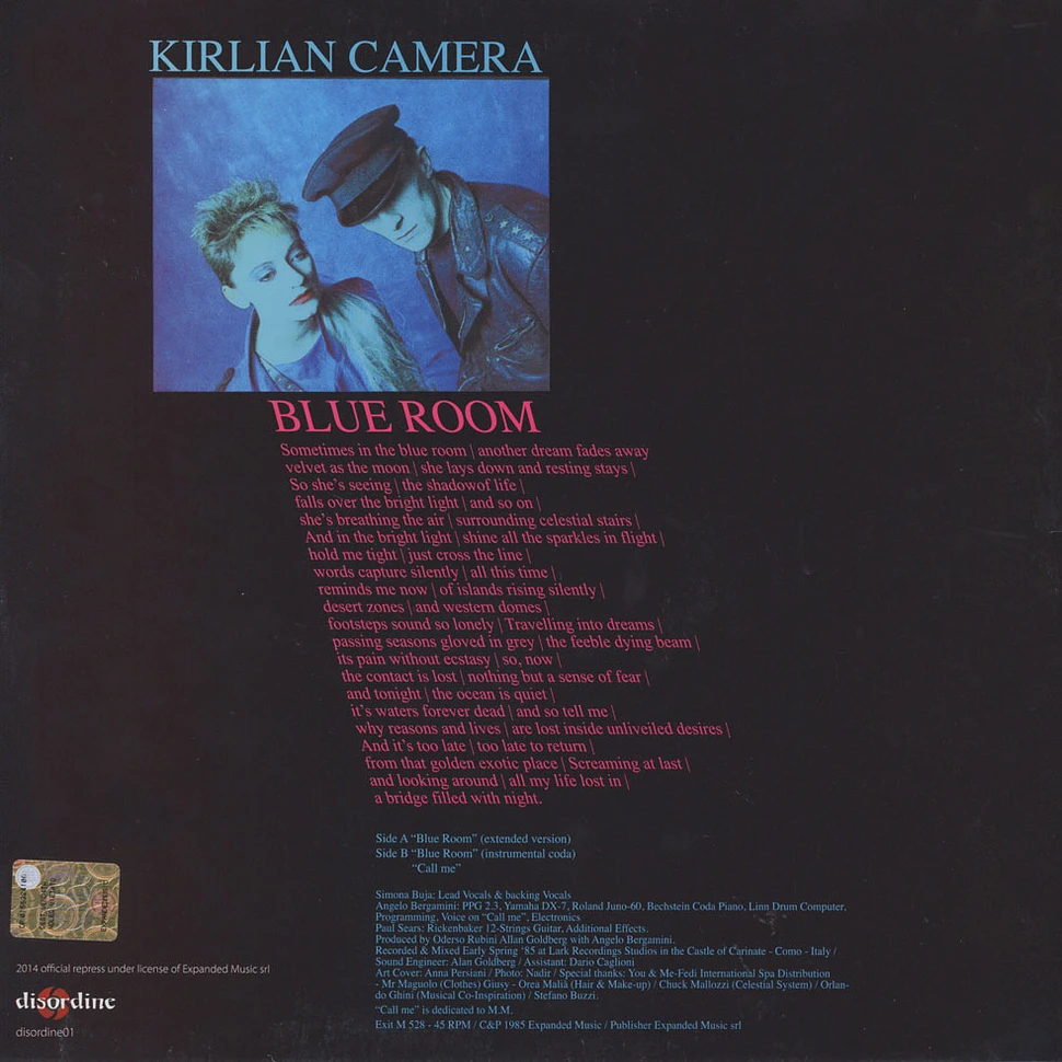 Kirlian Camera - Blue Room Blue Vinyl Edition