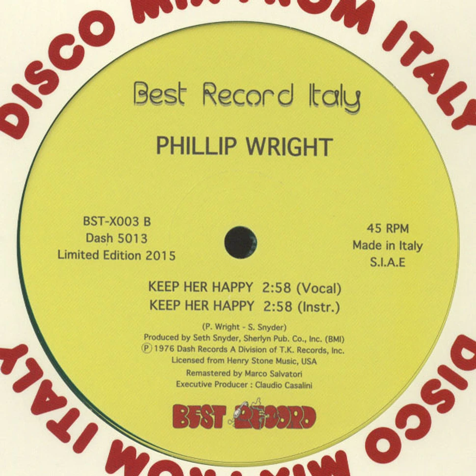 Phillip Wright - Keep Her Happy Green Vinyl Edition