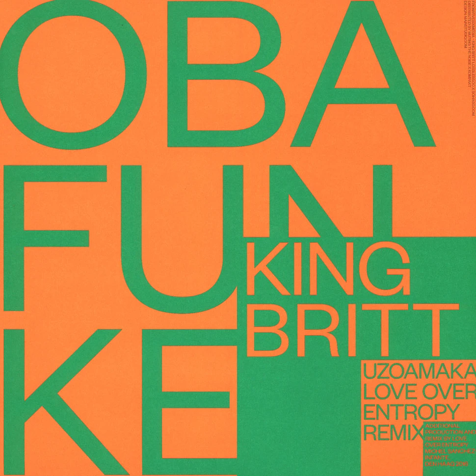 King Britt Presents Oba Funke - Uzoamaka Love Over Entropy & SBTH Remixes
