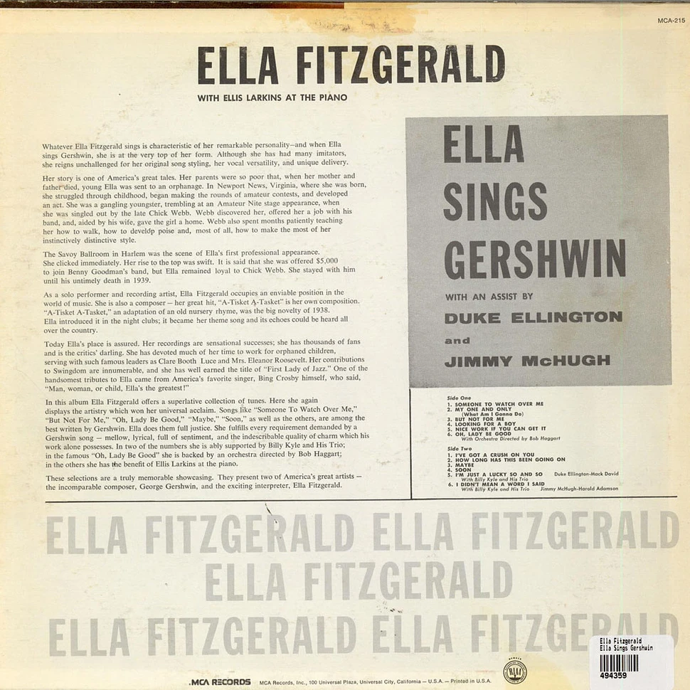 Ella Fitzgerald - Ella Sings Gershwin