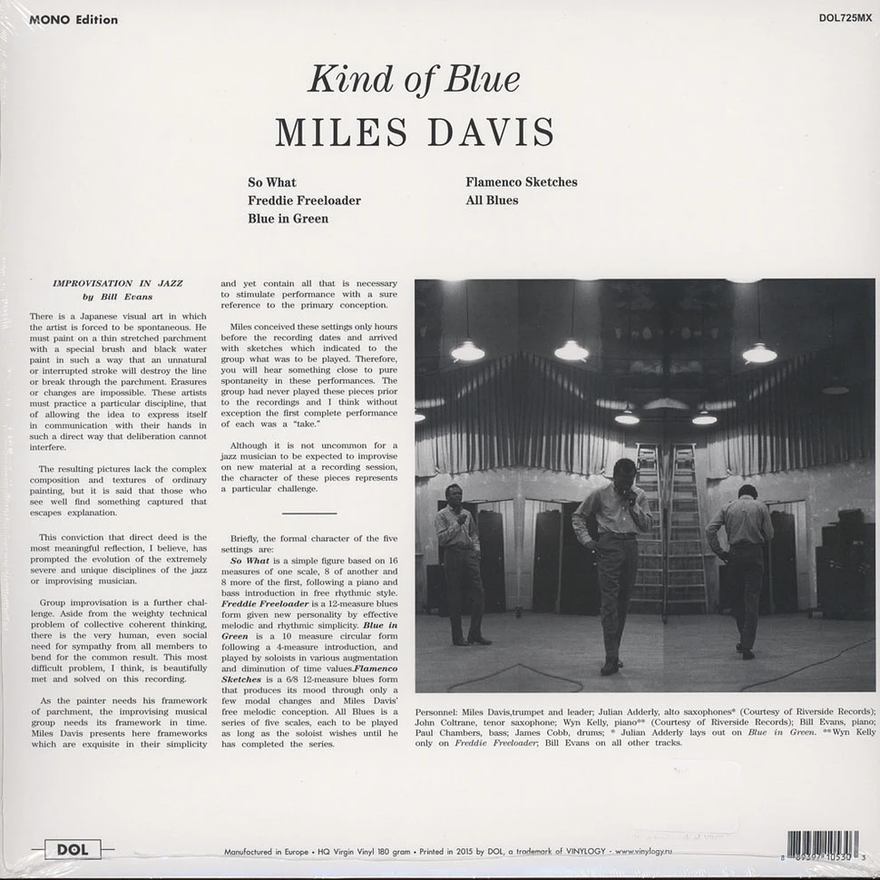 Miles Davis - Kind Of Blue - Blue Vinyl Mono Edition
