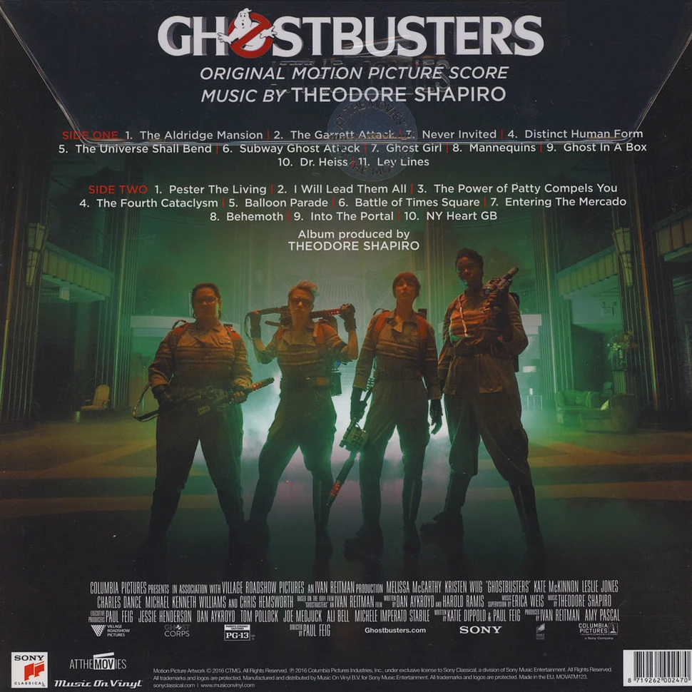 Theodore Shapiro - OST Ghostbusters (2016) Black Vinyl Edition