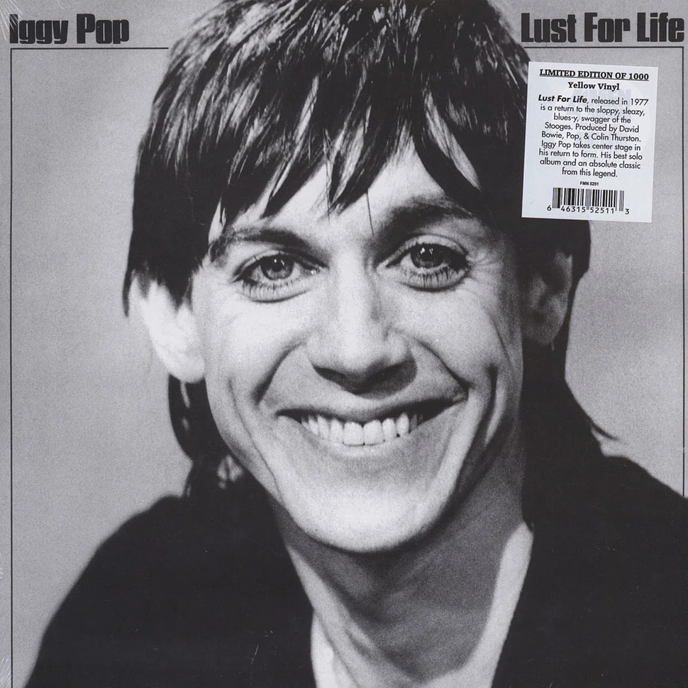 Iggy Pop - Lust For Life Yellow Vinyl Edition