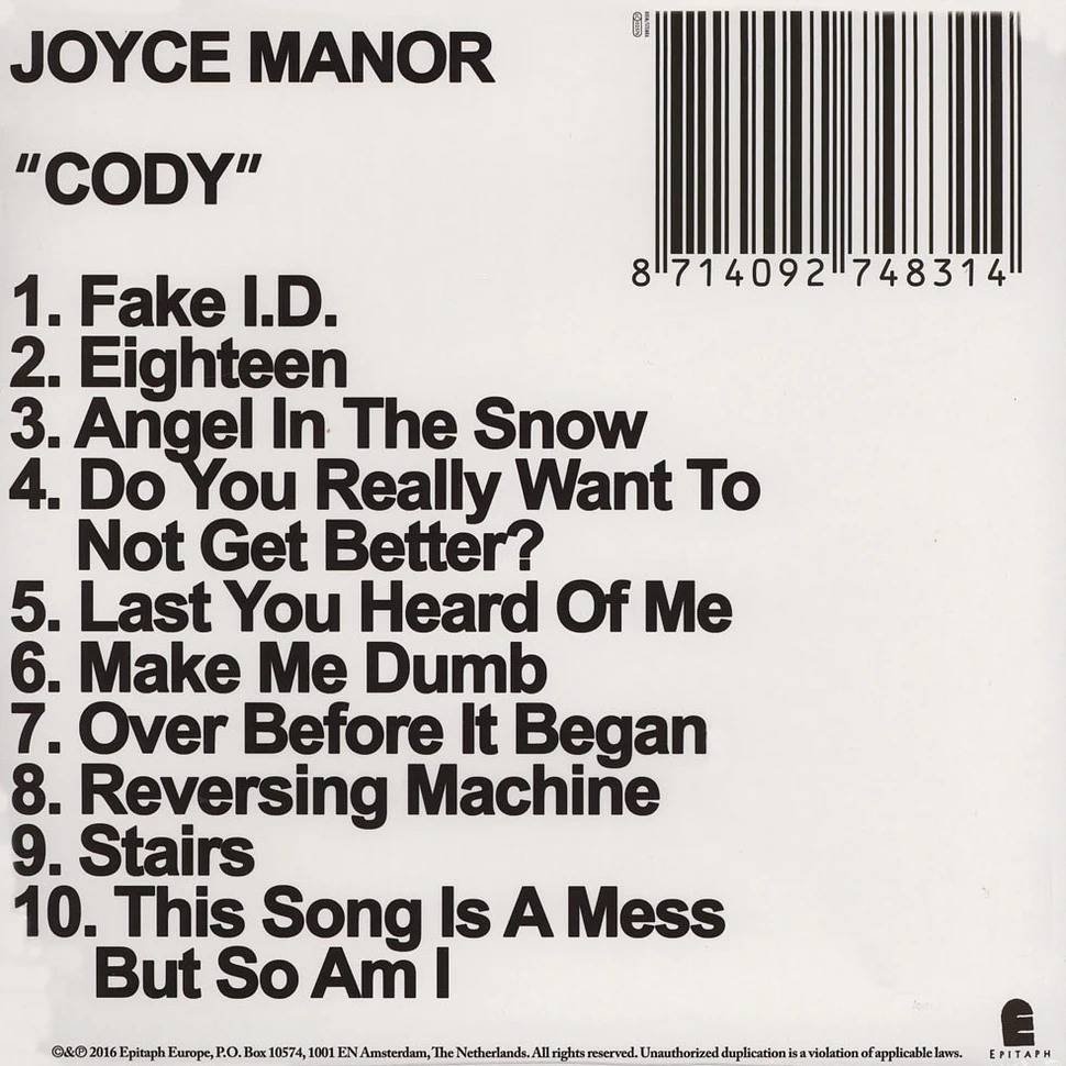 Joyce Manor - Cody