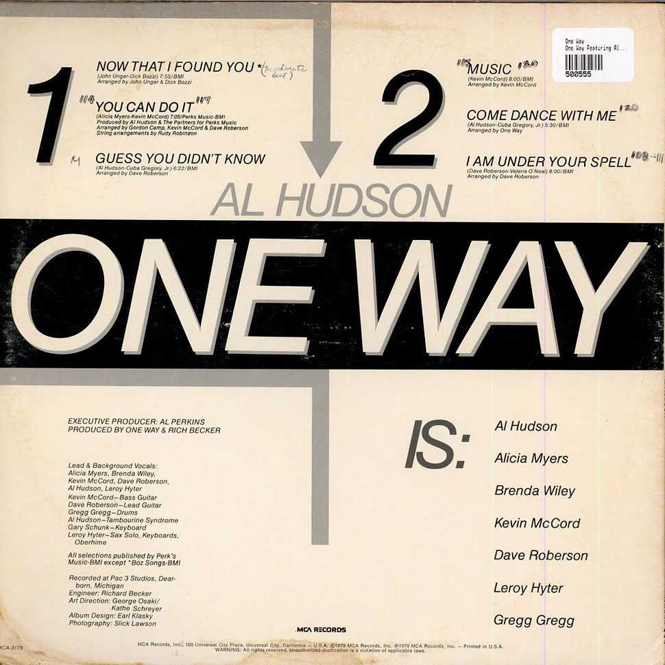 One Way featuring Al Hudson - One Way Featuring Al Hudson