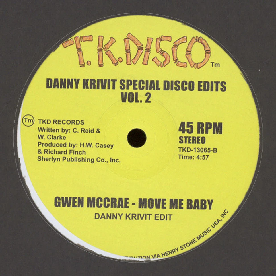 KC & The Sunshine Band / Gwen McCrae - Danny Krivit Special Disco Edits Volume 2