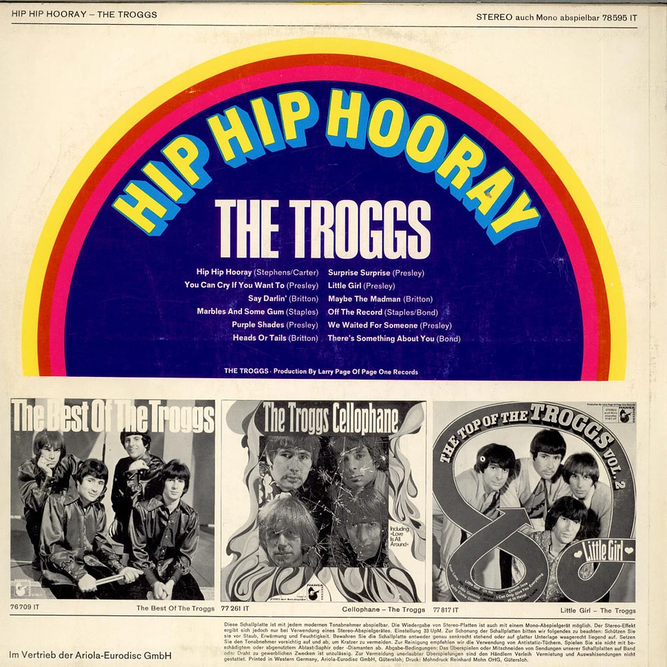 The Troggs - Hip Hip Hooray