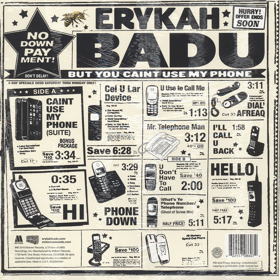 Erykah Badu - But You Caint Use My Phone Clear Vinyl Edition
