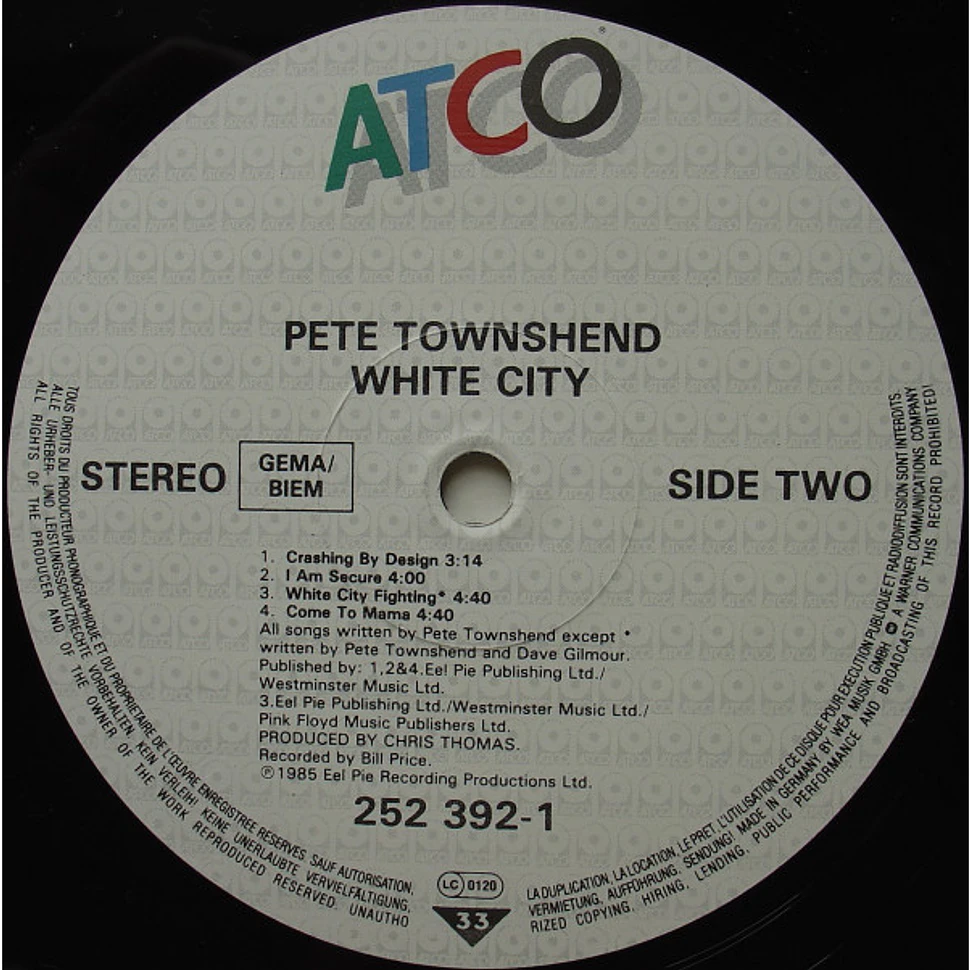 Pete Townshend - White City (A Novel)