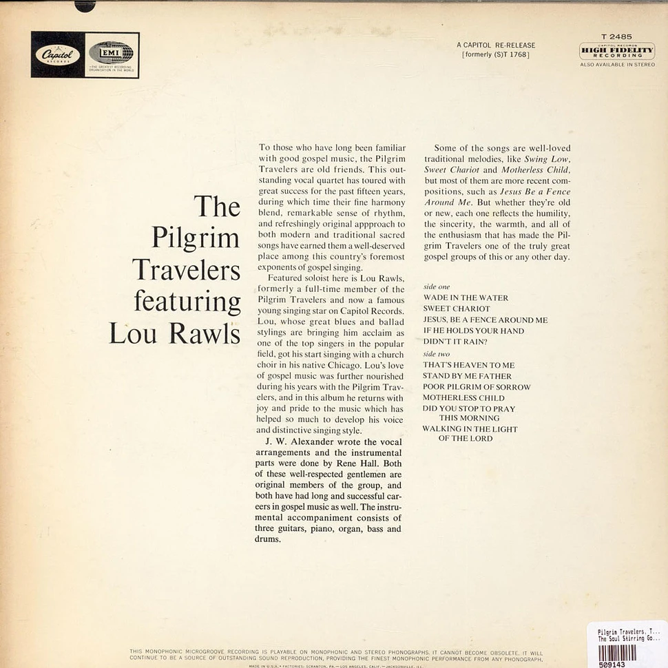 The Pilgrim Travelers Featuring Lou Rawls - The Soul Stirring Gospel Sounds Of The Pilgrim Travelers Featuring Lou Rawls