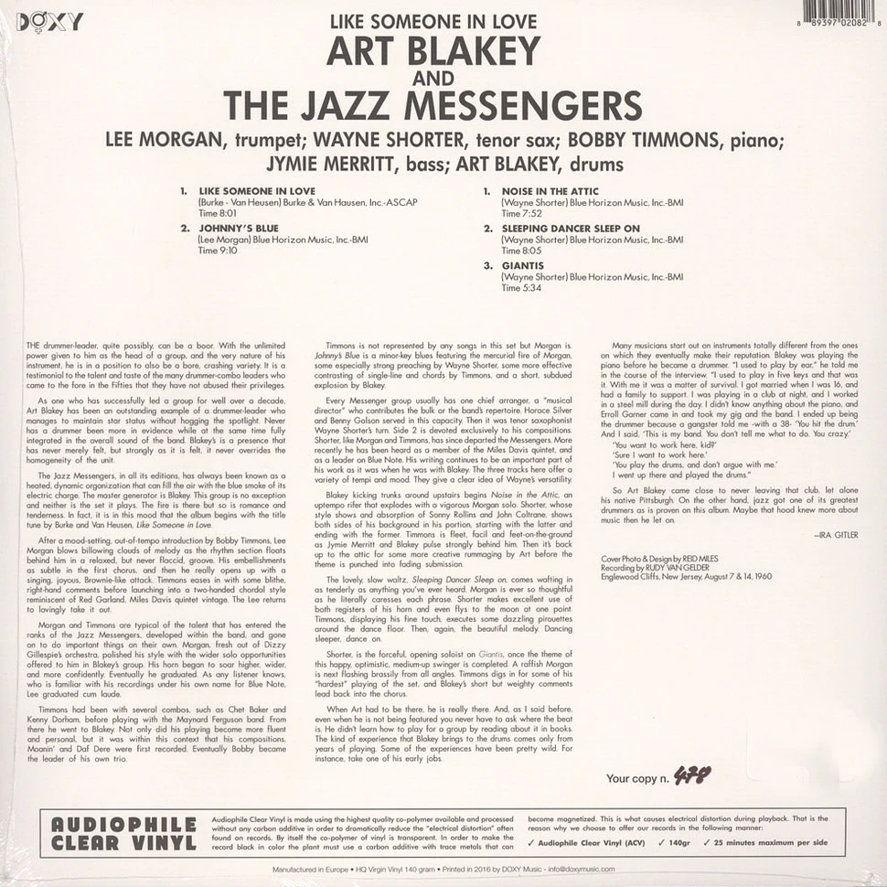 Art Blakey And The Jazz Messengers - Like Someone In Love