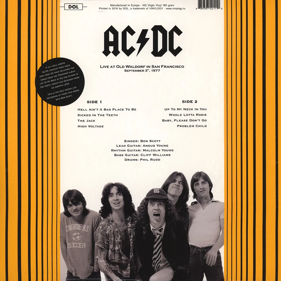 AC/DC - Live At Old Waldorf In San Francisco September 3, 1977