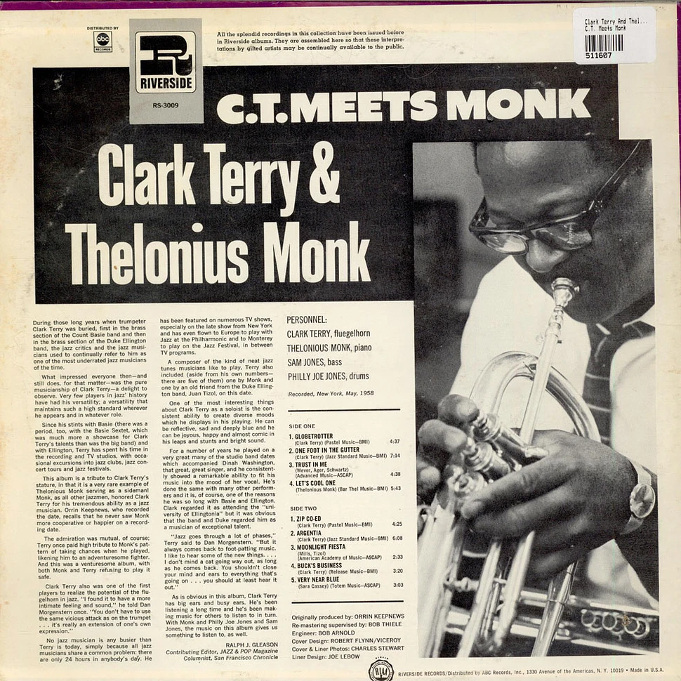 Clark Terry And Thelonious Monk - C.T. Meets Monk