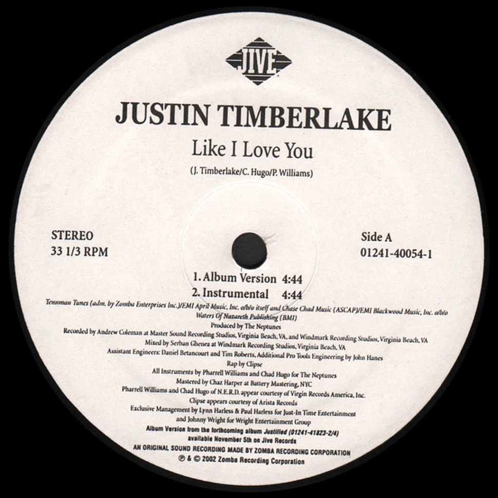 Justin Timberlake - Like I Love You
