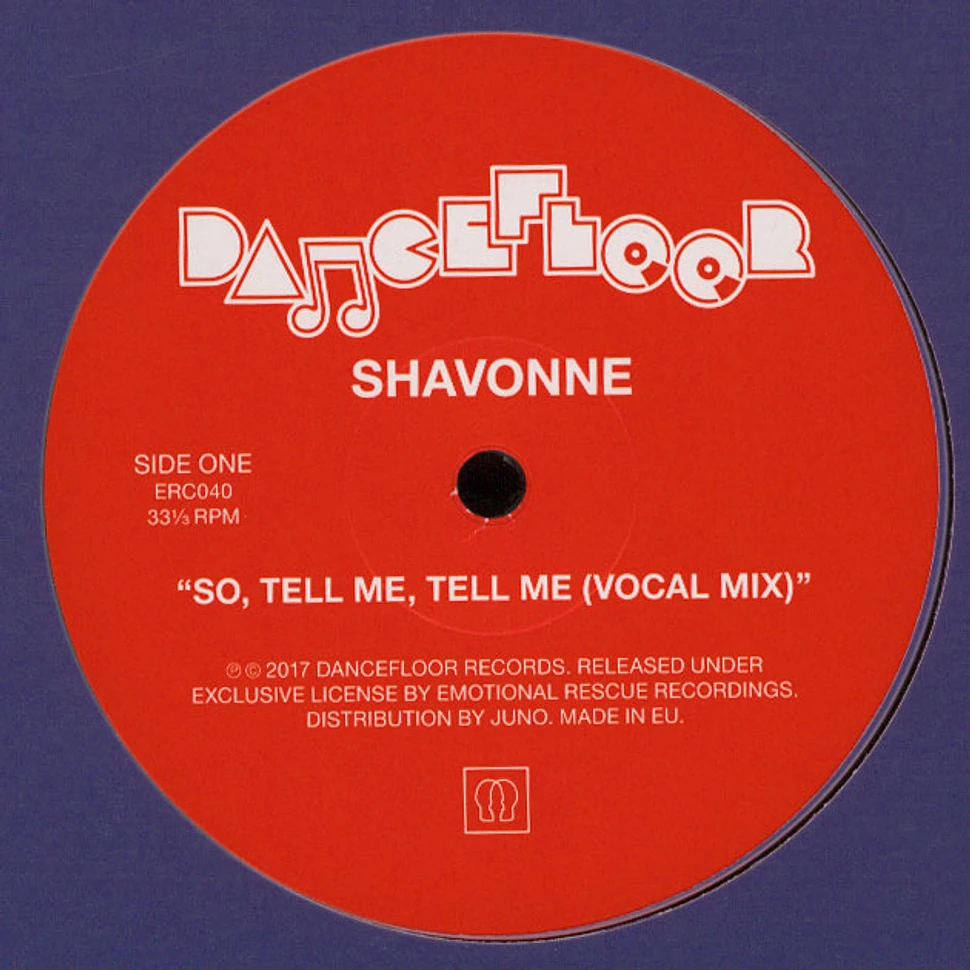 Shavonne - So Tell Me Tell Me