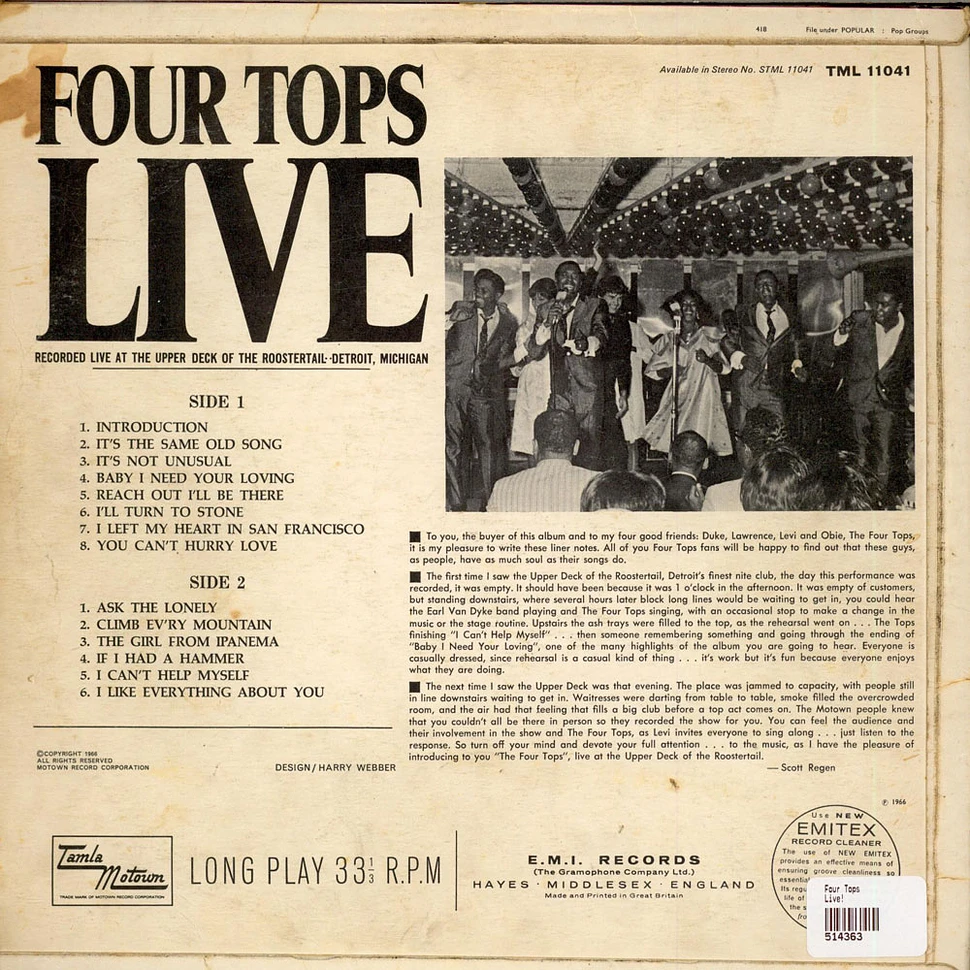 Four Tops - Live!