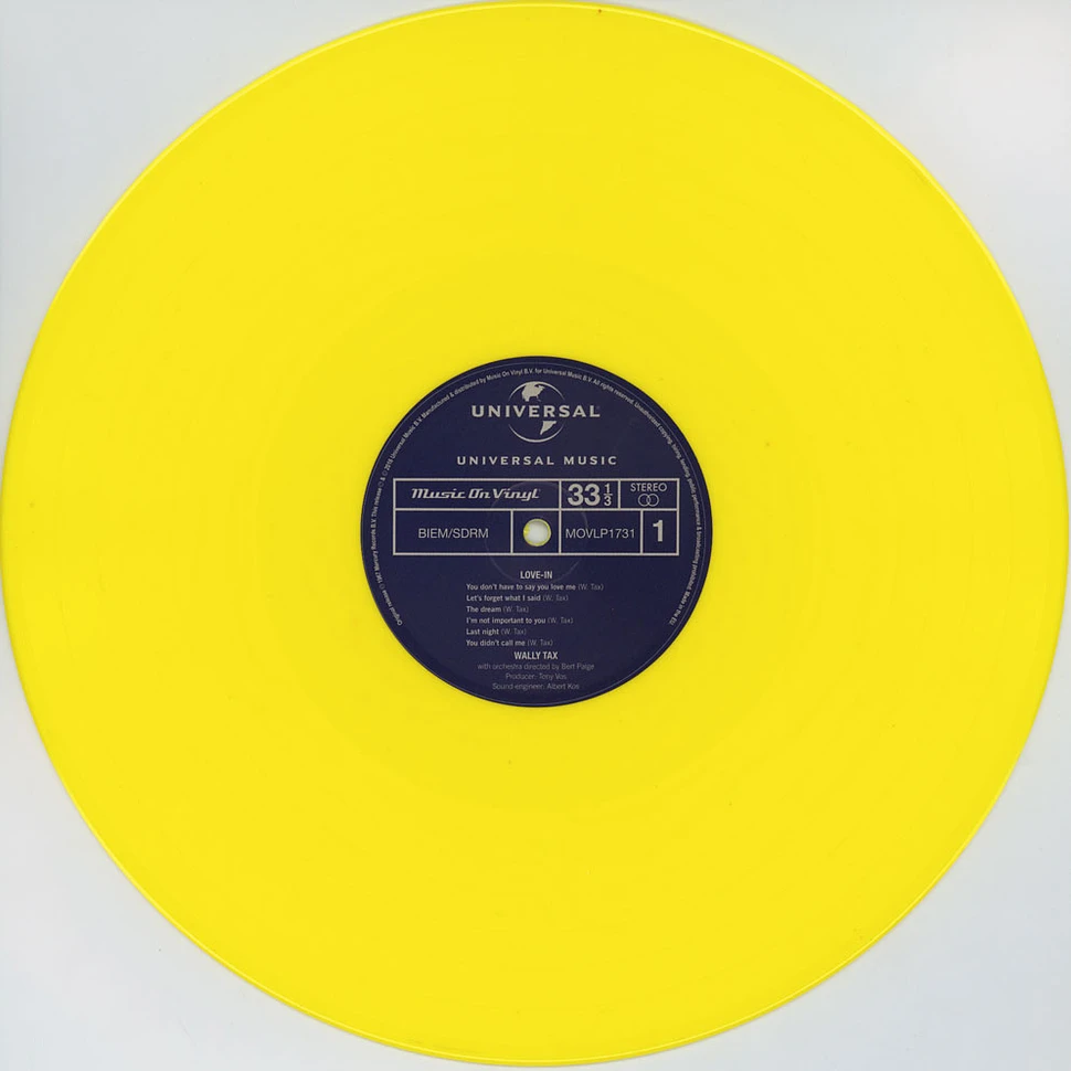 Wally Tex - Love In Yellow Vinyl Edition