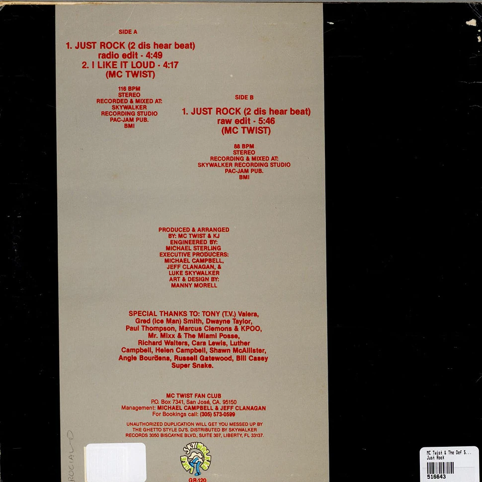 Mc Twist Rapper MC Twist & The Def Squad - Just Rock - Vinyl 12