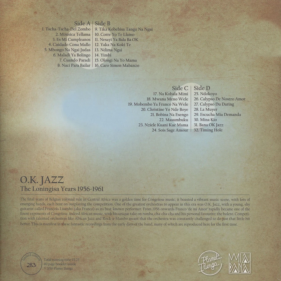 O.K. Jazz - The Loningisa Years 1956-1961