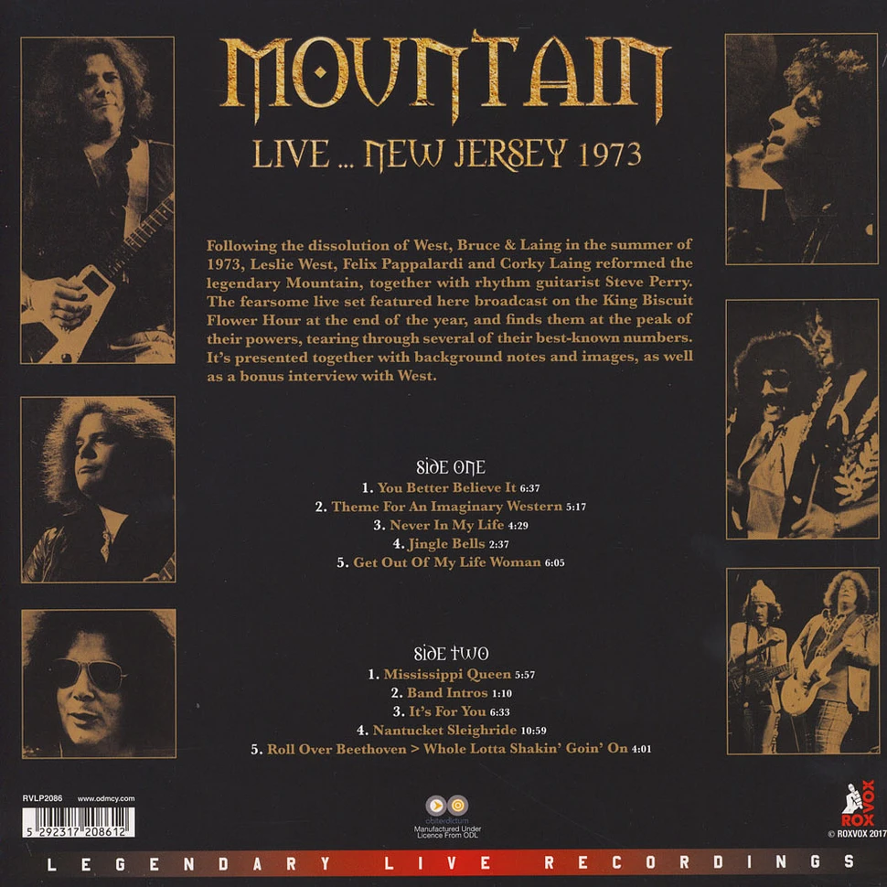 Mountain - Live … New Jersey 1973